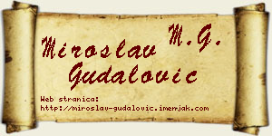 Miroslav Gudalović vizit kartica
